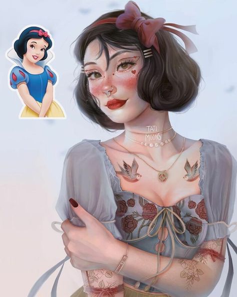 Snow White Tati Moons, Popular Cartoon Characters, Marceline And Princess Bubblegum, Realistic Cartoons, Internet Art, Popular Cartoons, Famous Cartoons, Favorite Cartoon Character, Disney Lover