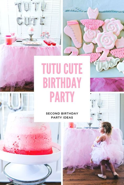 Tutu Cute Birthday Party - 2nd Birthday Party Ideas • COVET by tricia Tutu Bday Party Ideas, Two Tu Birthday Party, Tu Two Cute Birthday Party, 2nd Birthday Party Tutu Theme, Two Tutu Birthday Party Ideas, Tutu Birthday Theme, Tutu 2nd Birthday Party Ideas, Tu Two Birthday Party, Two Tu Cute Birthday