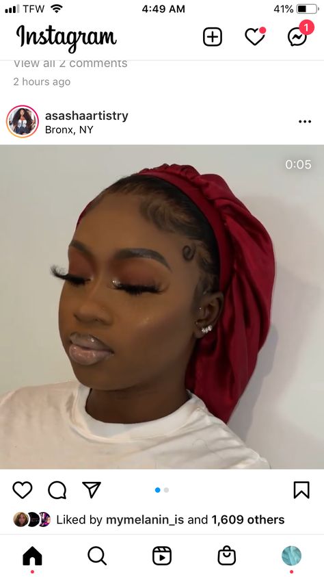 Light Red Makeup, Maroon Makeup Looks Black Women, Red Smokey Eye Makeup Black Women, Prom Makeup Black Women Red, No Eyeshadow Makeup Look Black Women, Red Makeup Dark Skin, Makeup Ideas For Prom Black Women Pink, Red Prom Makeup, Makeup Looks Full Face