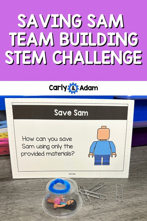 The Saving Sam or Save Fred STEM challenge is a delightful and educational activity designed to foster teamwork, problem-solving, and critical thinking among students. Traditionally, this challenge uses a gummy worm (Sam) and life savers candy to create an engaging scenario. 

However, we propose a twist by using a LEGO minifigure and a pipe cleaner instead. This approach not only reduces the use of consumables but also enhances the reusability and sustainability of the materials. Building Stem Activities, Team Building Activities For Kids, Kids Team Building Activities, Building Activities For Kids, School Team Building, Building Games For Kids, Saving Sam, Teamwork Skills, Team Building Exercises