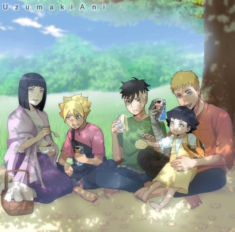 Naruto Uzumaki Hokage, Uzumaki Family, Naruto Family, Boruto Characters, Boruto And Sarada, Uzumaki Boruto, Naruto Fan Art, Ochako Uraraka, Boruto Naruto Next Generations