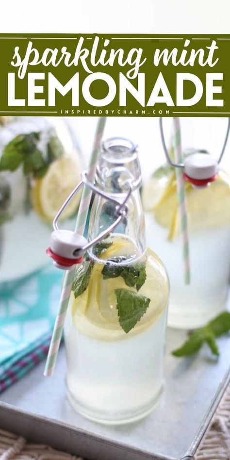 A pitcher of this non-alcoholic beverage! Refreshing and delicious, this homemade sparkling mint lemonade is perfect for any occasion. Save this sparkling lemonade recipe and have fun with this non-alcoholic beverage! Popular Alcoholic Drinks, Unique Cocktail Recipes, Adult Beverages Recipes, Sparkling Lemonade, Mint Lemonade, Easy Cocktail, Drink Recipes Nonalcoholic, Alcoholic Beverage, Lemonade Recipe