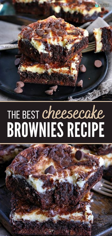 Fudgy Cheesecake Brownies, Boxed Cheesecake Brownies, Easy Brownie Dessert Recipes, Brownie Cheesecake Cookie, Desserts With Brownies In Them, Brownie With Fudge On Top, Cheesecake Brownies Gluten Free, Easy Dessert Cake Recipes, 1 Hour Dessert Recipes