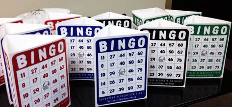 Bingo Centerpieces, Bingo Party Decorations, National Volunteer Week, Event Marketing Plan, Bingo Patterns, Volunteer Recognition, Event Planning Organization, Bingo Party, Team Ideas