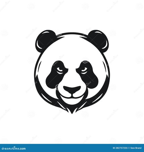 Illustrator Cartoon, Panda Logo, Head Silhouette, Bear Animal, Bear Stuffed Animal, Animal Faces, Background Illustration, Vector Stock, Panda Bear