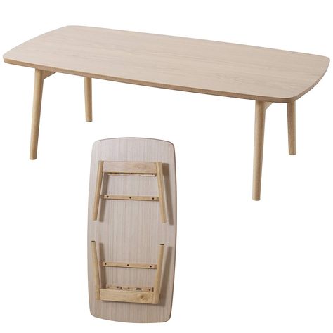 PRICES MAY VARY. Folding Legs Coffee Center Table Natural Yellow Oak Color, Modern, Contemporary, Home and Living, High Quality Natural Solid Rubber Wood and Natural Wooden Yellow Oak Materials. Product Opened Size: W41.3" x D20.5" x H13.8" Inches / Table Height: 13.8" Inches from ground. Legs Folded Size: W41.3" x D20.5" x H3.9" Inches / able storage under sofa, bed for small space. Natural Yellow Oak and Rubberwood Material / Product Display Weight: 22 LB (10kg) Sturdy, Durable and Horizontal Foldable Coffee Table, Folding Coffee Table, Bamboo Coffee Table, Beds For Small Spaces, Coffee Center, Foldable Table, Folding Furniture, Coffee Tables For Sale, Cool Coffee Tables