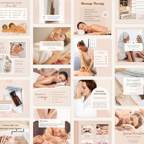 Massage Templates Instagram, Massage Therapy Social Media Content, Massage Instagram Ideas, Massage Therapist Social Media, Massage Instagram Post Ideas, Massage Instagram Posts, Massage Social Media Posts, Spa Instagram Post Ideas, Esthetician Social Media