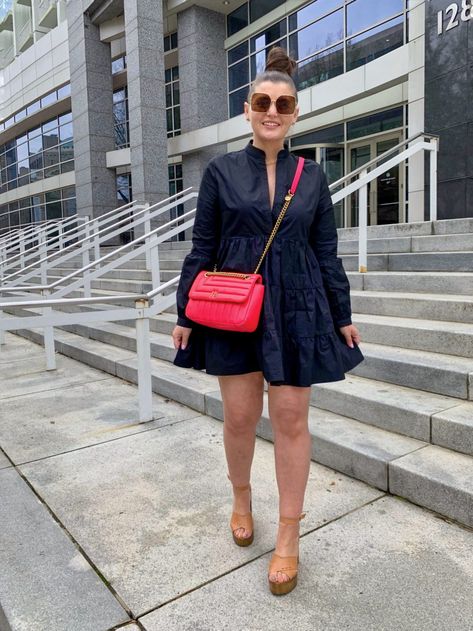 Tiered Dress Outfit, Julia Marie, Black Dress Outfit Casual, Black Tiered Dress, Casual Chic Outfits, Atlanta Fashion, Tiered Mini Dress, Black Dress Outfits, Outfit Black