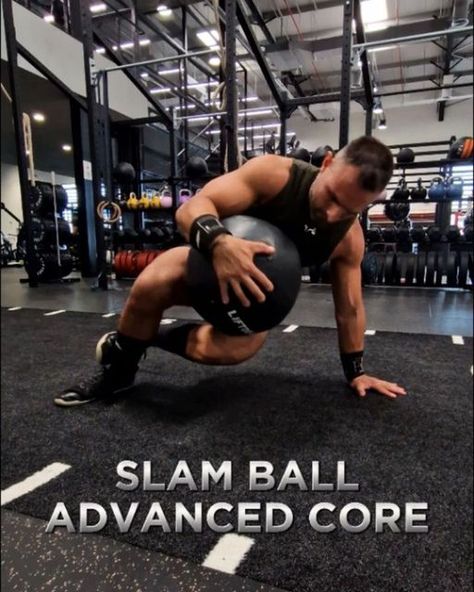 Award Winning Fitness Professional on Instagram: "⚫️ADVANCED CORE WORKOUT Slam ball edition . Another core & stability blaster to build a core of steel and improve your stability & overall body awareness . Pick some of these moves to consistently include in your routines and see how much stronger your core will be and how many more calories you'll torch! . As usual, a reminder that a strong core will improve the forms & efficiency of any other exercises you perform . 📲 DMs are open to start training with the best efficiency and unlock the healthiest version of yourself . . . . . . . . . . . . . #coreworkout #abschallenge #slamball #trainwithintent #traineffective #trainefficiently #sixpackworkout #coreandmobility #dubaipersonaltraining #uaefitness #functionalstrength" Slam Ball, Buns Of Steel, Core Stability, Functional Fitness, Abs Challenge, Body Awareness, Strong Core, Core Workout, Personal Training