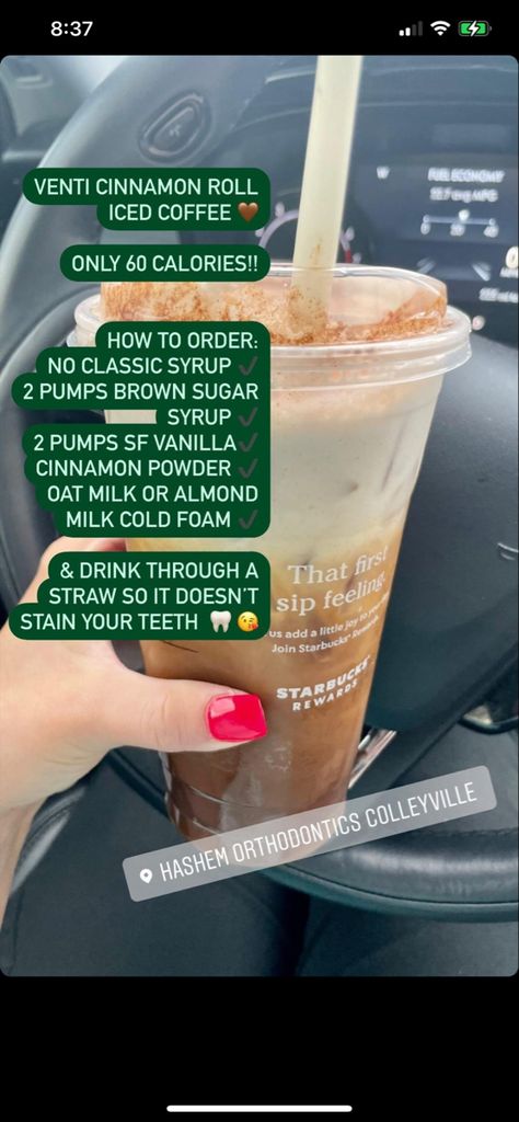 Healthy Starbucks Drinks Low Sugar, Sugar Free Starbucks Drinks, Low Calorie Starbucks, Low Calorie Starbucks Drinks, Low Carb Starbucks Drinks, Cold Starbucks Drinks, Starbucks Order, Iced Starbucks Drinks, Coffee Recipes Starbucks