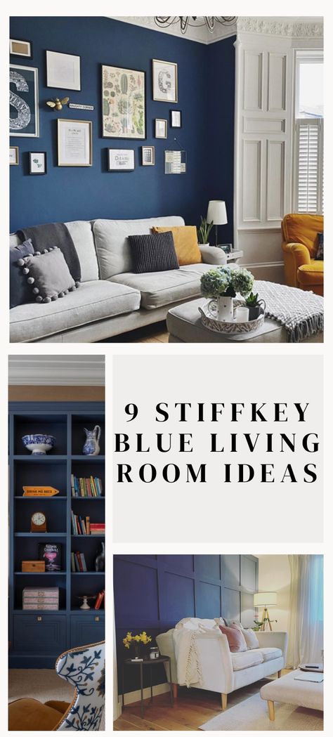 9 stiffkey blue living room ideas Dark Blue Paint For Living Room, Blue Sitting Room Walls, Colours That Go With Navy Blue Living Room, Colour Walls Living Room, Stiff Key Blue Living Room, Deep Blue Walls Living Room, Hauge Blue Living Rooms, Farrow And Ball Living Room Blue, Dark Blue Sitting Room Ideas