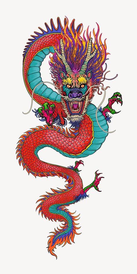 Ancient Chinese Dragon, East Asian Dragon, Chinese Dragon Tattoo, Chinese Dragon Drawing, Korean Dragon, Dragon Tattoo Meaning, Beach Canvas Paintings, Chinese Drawing, Chinese Dragon Art