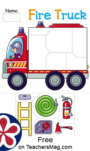 Fireman Worksheets For Preschool, Fireman Activities For Kids, Emergency Vehicles Preschool Activities, Fireman Activities Preschool, Firefighter Activities For Preschool, Transportation Worksheets For Kids, Fire Safety Preschool Crafts, Fireman Crafts, Transportation Preschool Activities