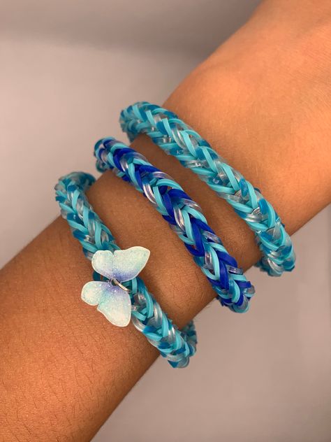 Rainbow Loom Bracelets Aesthetic, Cute Ruberband Bracelet Ideas, Rainbow Loom Bracelets Ideas, Rubber Band Bracelet Ideas, Loom Rubber Band Bracelet, Rainbow Loom Characters, Rubberband Bracelets, Rainbow Loom Bracelets Easy, Rainbow Loom Bracelet