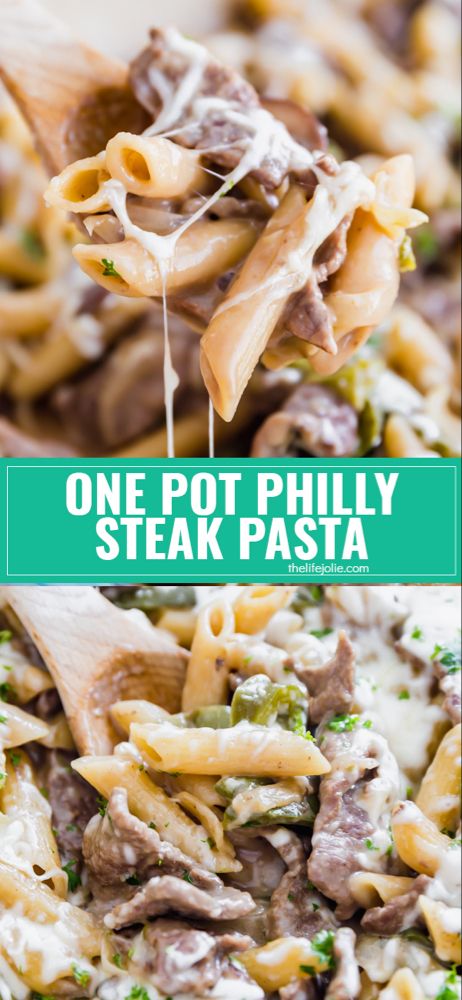 Cheesesteak Pasta Skillet, One Pot Steak Meals, Philly Cheese Steak Pasta Skillet, Cheesy Cheesesteak Pasta, Cheesy Steak Pasta, One Pot Philly Cheesesteak Pasta, Recipes With Steakums Meat, Sirloin Philly Steak Recipes, Steak And Cheese Pasta