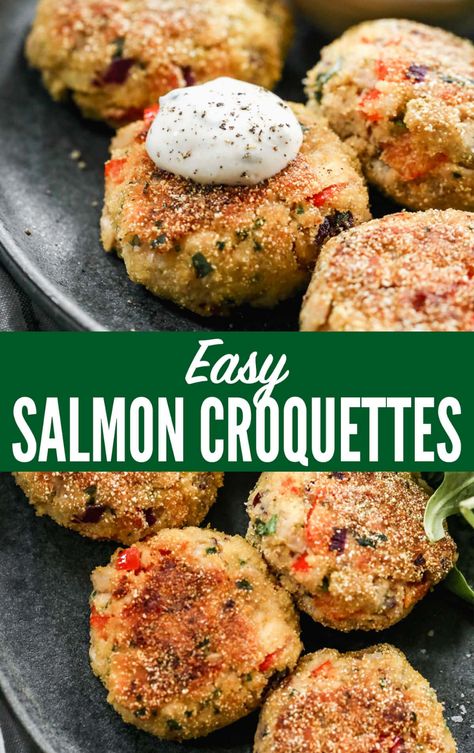 Salmon Croquettes Recipe Southern, Salmon Patties Recipe Canned, Salmon Croquettes Recipe, Canned Salmon Patties, Canned Salmon Recipes, Delicious Salmon Recipes, Croquettes Recipe, Salmon Croquettes, Southern Recipe