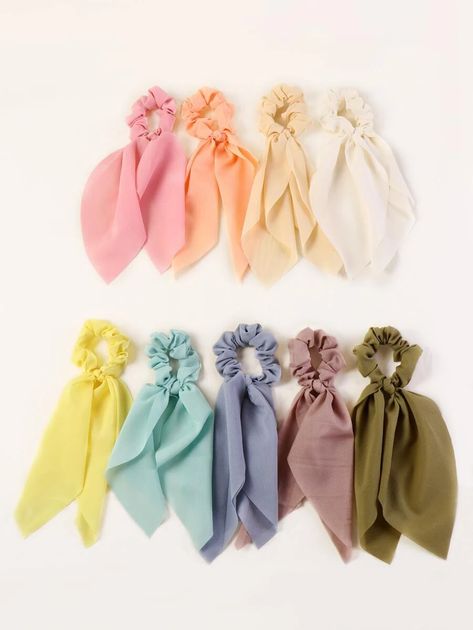 Scrunchie Scarf, Diy Hair Scrunchies, Hair Tie Accessories, Girly Accessories, Diy Hair Accessories, Girly Jewelry, Girls Hair Accessories, Scrunchie Hairstyles, Hair Accessories Headbands