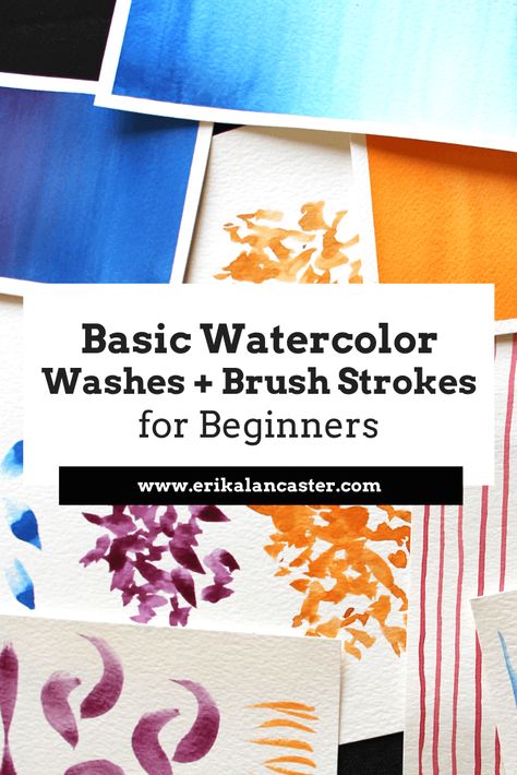 Watercolor tutorial for beginners on must-know washes and brush strokes. Step-by-step video tutorial with exercises to practice. #watercolourtutorialswatercolorlesson #watercolourtutorialsvideos #watercolourtutorialsbeginner #watercolortechniquesforbeginners Christmas Watercolors, Watercolor For Beginners, Watercolour Tutorial, Beginner Drawing Lessons, Teaching Watercolor, Teacher Art, Basic Watercolor, Animal Eyes, Learn Watercolor Painting