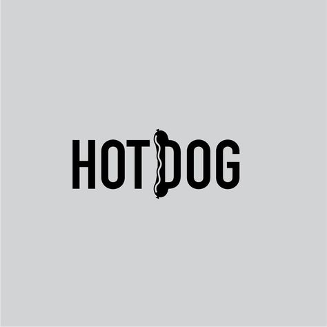 Hot Dog Logo, Hot Dog Design, Typography Logo Inspiration, Hot Dog Stand, Dog Logo, Word Play, Logo Mark, Typography Logo, Dog Design