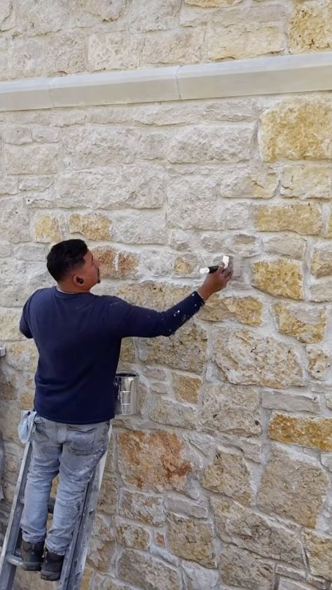 Romabio Paints | Limewash vs white wash and German Schmear: What’s the REAL difference? Comment “blog” to a link where we delve into the differences for… | Instagram How To Limewash Stone Exterior, Modern Stone Facade, German Schmear, Stone Fireplace Makeover, Stone Exterior, Masonry Paint, Lime Paint, Stone Facade, Painted Stone