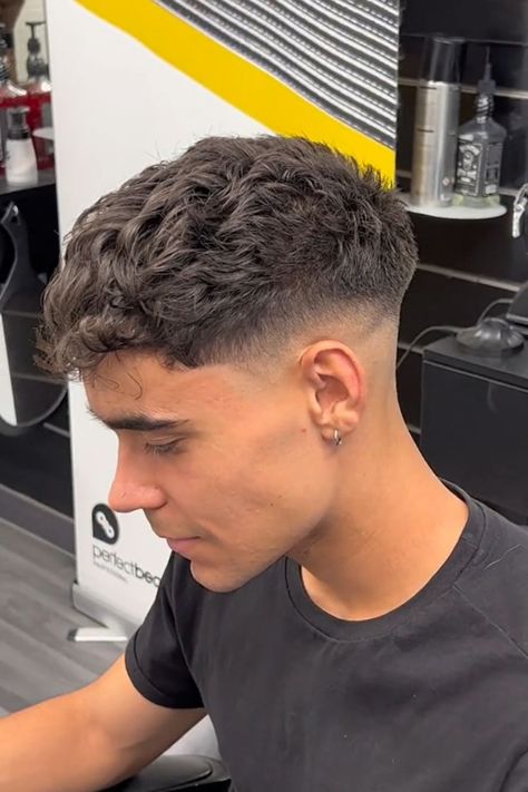 Taper Crop Top Haircut, Mid Taper Fade With Textured Fringe, Mid Fade Haircut Men 2024, Guys Fade Haircut, Short Permed Hairstyles Men, Short Haircuts For Straight Hair Men, Short Curly Hair Fade, Boys Hairstyles Short, Men’s Fade