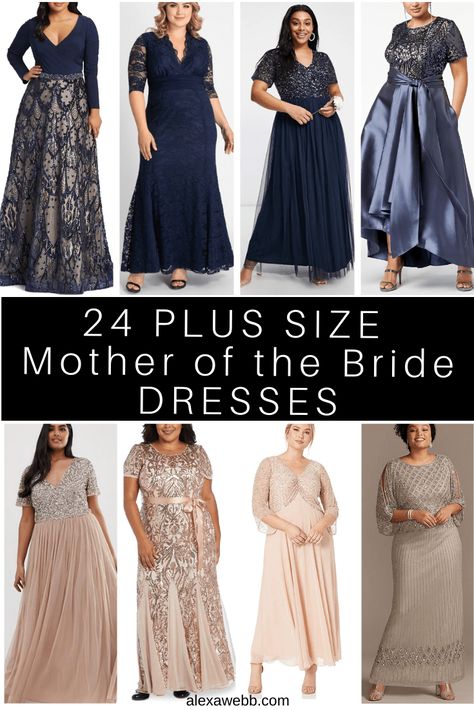 33 Plus Size Mother of the Bride Dresses - Alexa Webb Bride Dresses With Sleeves, Brides Mother Dress, Mother Of The Bride Plus Size, Bride And Mother, Mothers Gowns, Alexa Webb, Mother Of The Bride Dresses Long, Mother Of Bride Outfits, Evening Gowns With Sleeves