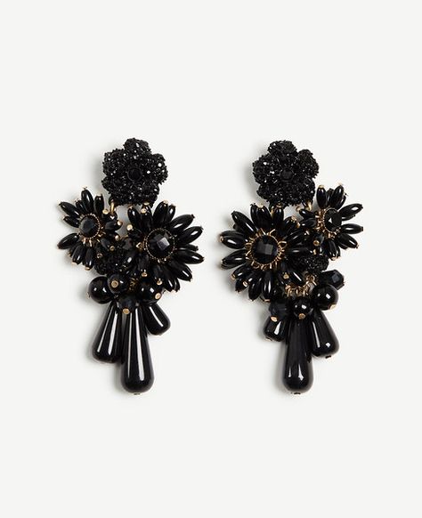 Black Statement Earrings, Black Stone Earrings, Stone Jewellery, Earrings Stone, Floral Jewelry, Sparkle Jewelry, Jewelry Stone, Sparkly Earrings, Earrings Accessories