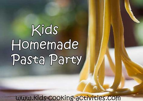 Pasta Making Recipes, Making Homemade Pasta, Kids Cooking Activities, Kids Cooking Party, Pasta Making Class, Kids Pasta, Cooking Party, Pasta Making, Pasta Party