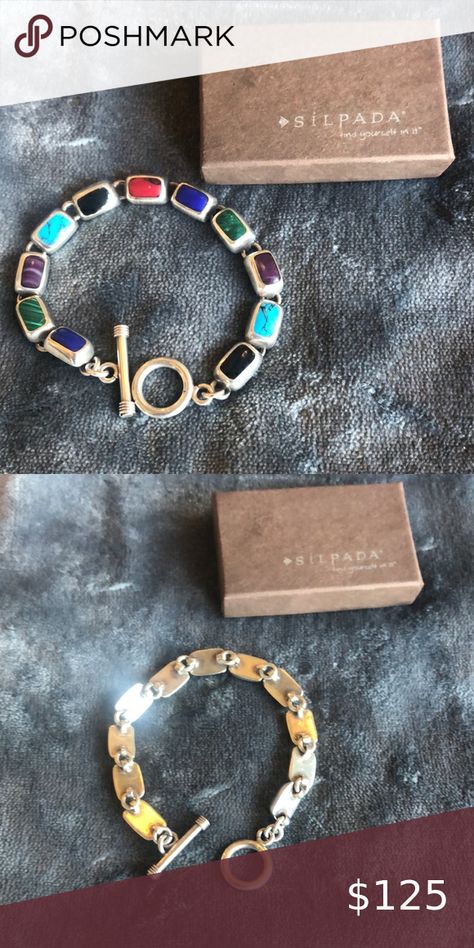 Vintage Silver Silpada Gemstone Bracelet B0442 Silpada Jewelry, Toggle Clasp, Gemstone Bracelet, Vintage Silver, Bracelet, Gemstones, Plus Fashion, Silver, Fashion Tips