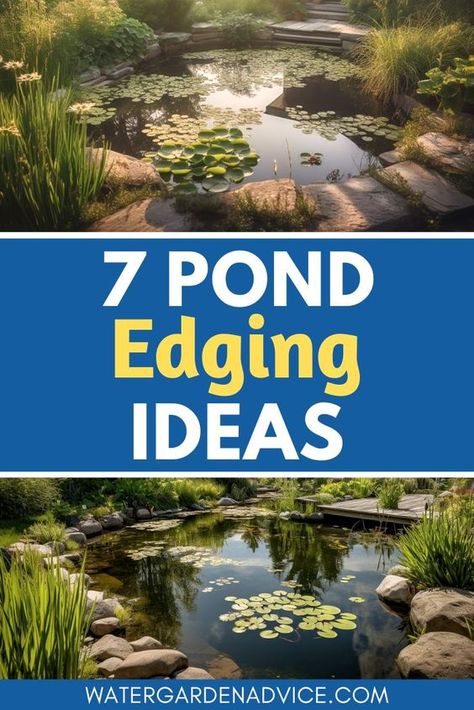 Looking for pond edging ideas to enhance the beauty of your garden pond? Discover a variety of creative and functional pond edging ideas that will add a touch of style and elegance to your pond. Whether you're looking for a rustic, natural look or a more modern, sleek design, there's a pond edging idea that's perfect for your style and budget. Browse our selection and get inspired to create a stunning backyard pond. Concrete Pond Ideas, Pond Makeover Ideas, Cottage Garden Pond Ideas, Landscape Pond Ideas, Koi Pond Garden Ideas, Pond Surround Ideas, Preformed Ponds Ideas, Pond Border Ideas, Small Fish Ponds Backyard