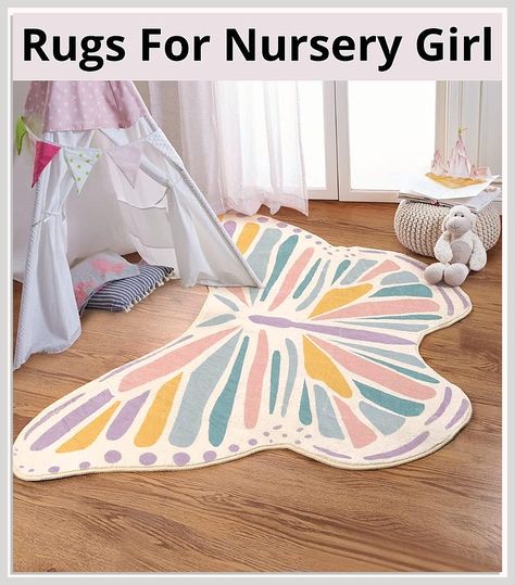 Lukinbox Butterfly Kids Rug for Girls Bedroom, Colorful Washable Nursery Rugs, Soft Kids Area Rug Non Slip Play Mat Carpet for Playroom Kids Room, 4' x 5.3' Rugs For Girls Bedroom, Butterfly Bedroom, Butterfly Rug, Nursery Area Rug, Soft Bedroom, Butterfly Nursery, Kids Area Rugs, Playroom Rug, Butterfly Kids