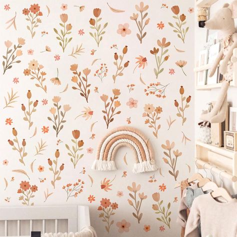 PRICES MAY VARY. 【HIGH QUALITY MATERIAL】This Kazova Florals Wall Sticker is made of high quality PVC, which does not pollute the environment during the production process,it is an environmentally friendly product,Unlike other decorative materials that have a special smell, it is very safe for your family 【UNIQUE DESIGN】This Boho flower wall sticker has been carefully designed to be elegant and beautiful, and can be well matched with various styles of furniture and home decoration, such as modern Floral Accent Wall Nursery, Baby Girl Nursery Wildflower, Toddler Girl Room Wallpaper, Wildflower Nursery Theme, Baby Girl Room Decorating Ideas, Nursery For Baby Girl, Watercolor Flower Nursery, Vintage Floral Nursery, Sister Things