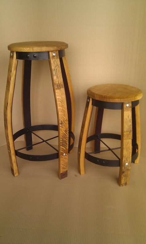 Wine Barrel Project Stool Bourbon Barrel Decor, Wine Bar Furniture, Metal Barrel Furniture, Wine Barrel Chairs, Wine Barrel Table, Whiskey Barrel Furniture, Restaurant Bar Stools, Barrel Projects, Wine Barrel Furniture