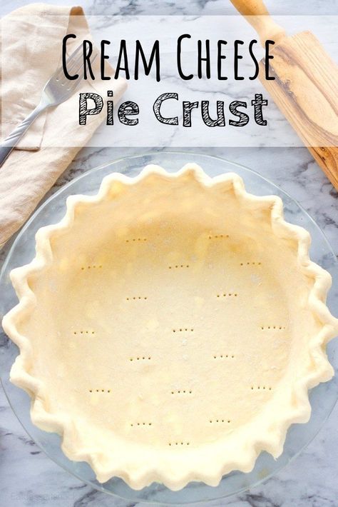 Cheese Pie Crust, Cream Cheese Pie Crust, Cream Cheese Homemade, Pie Crust Recipe Easy, Whipped Cream Cheese Frosting, Pie Dough Recipe, Cheese Homemade, Homemade Pie Crust, Homemade Pie Crust Recipe