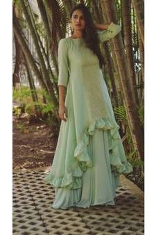 Buy Readymade Lehenga Cholis Online Shopping India, UK from Mirraw Sifon Kurti Design, Long Dresses Indian Style, Dresses Indian Style, New Dress Design Indian, Pakistani Dresses Casual, Long Dress Design, Salwar Kamiz, Kurti Design, Kurti Designs Party Wear