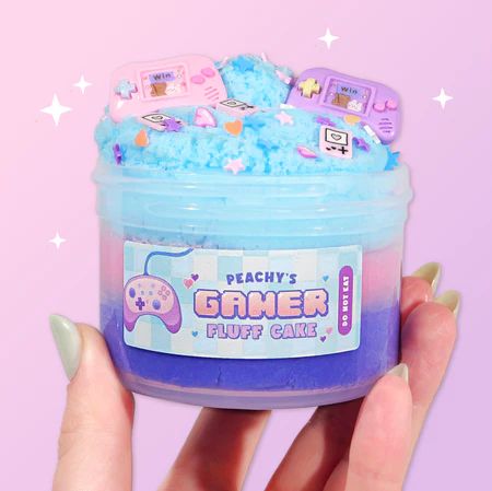 PeachyBbies Slime Shop Fluffy Cloud Slime, Fluff Cake, Peachybbies Slime, Cool Slime Recipes, Slime Collection, Frozen Room, Slimy Slime, Cloud Slime, Cool Fidget Toys