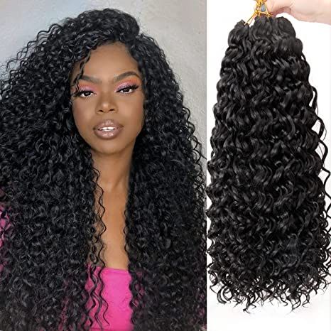 Crochet Braids Hairstyles Curls, Deep Twist Crochet Braids, Ocean Wave Crochet Hair, Curly Crochet Braids, Water Wave Crochet, Wave Crochet, Beach Curls, Bohemian Crochet, Braiding Hair Extensions