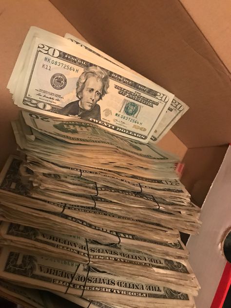 Shoe box money Shoe Box Full Of Money, Shoe Box With Money, Money In Shoe Boxes, Shoebox Money, Shoe Box Money, Making Money Aesthetic, Money Aethstetic, Money Pictures Aesthetic, Box Of Money