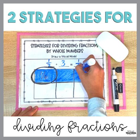 Fractions Division, Divide Fractions, Fraction Models, Math Homework Help, Math Enrichment, Dividing Fractions, Unit Fractions, Math 5, Fraction Activities