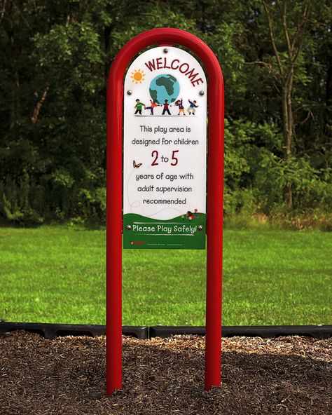 Playground signs allow playground visitors to be fully informed of any rules, hazards, or other crucial information. In fact, many states have signage standards for public playgrounds to keep everyone safe. Daycare Signs Outdoor, Playground Signage, Playground Rules, Daycare Signs, Kids Museum, Community Places, Public Playground, Playground Safety, Wooden Playground