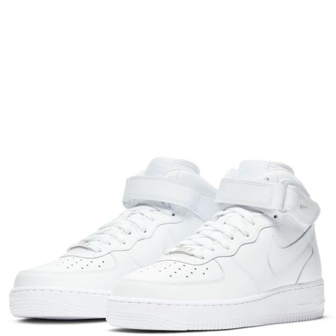 Nike Leather Sneakers, Black Air Force 1, Nike Leather, Nike Air Force 1 High, Black And White Nikes, Nike Air Force 1 07, Womens Training Shoes, Air Max Women, Nike Sneakers Women