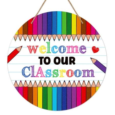 Welcome Sign for Classroom Decorations 11.5" Welcome to Our Classroom Door Sign Welcome Back to School Door Hanger Wreath Sign for School Classroom Bulletin Board Decorations Teacher Supplies Size: 11.5". Welcome To Classroom Door, Classroom Welcome Board, Welcome Board For School, Creative Classroom Decoration Ideas, Welcome Classroom Door Ideas, Welcome Back To School Bulletin Boards, Classroom Welcome Boards, Welcome Back To School Door, Welcome Sign For Classroom