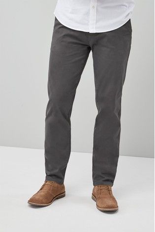 Grey Chinos Men, Dark Grey Chinos, Chinos Men Outfit, Grey Chinos, Casual Chinos, Mens Pants Fashion, Chino Trousers, Mens Chinos, Men Style Tips