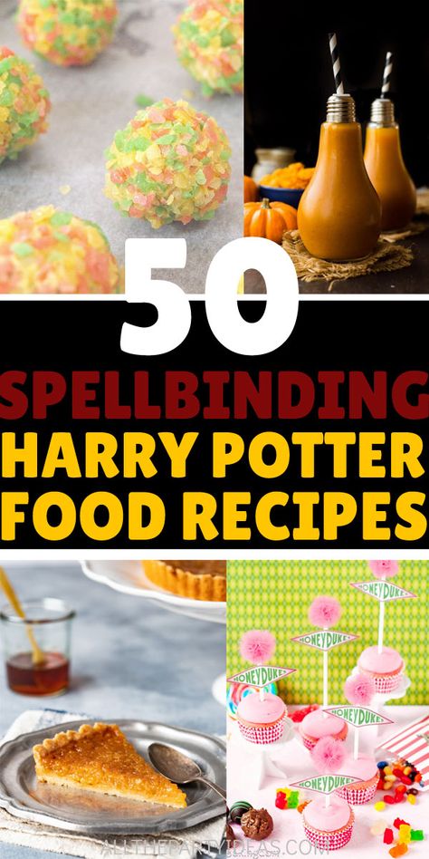 Learn how to make HARRY POTTER FOOD RECIPES at home. Easy sweets, desserts, savory snacks, tasty drinks from the book for Gryffindor, Hufflepuff, Slytherin, Ravenclaw wizards and Muggles alike. Treacle tart, pumpkin pasties, butterbeer cream soda, cauldron cakes, Hogwarts potions, Honeydukes cookies, candy, hot chocolate, Diagon Alley treats. Make for breakfast, dinner feast, birthday party, Halloween, fall movie nights. For kids, adults. Healthy, vegan, vegetarian, keto, gluten free options. Harry Potter Food Recipes, Hogwarts Potions, Icecream Ideas, Harry Potter Dinner, Cauldron Cakes, Dinner Feast, Pumpkin Pasties, Fall Movie, Hufflepuff Slytherin