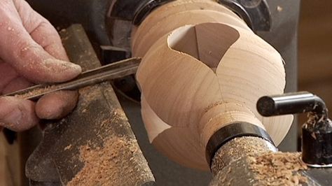 Use this inside-out turning techniques to create your next woodworking project. Working With Wood, Woodworking Lathe, Wood Turning Lathe, Lathe Projects, Woodworking Classes, Cnc Wood, Learn Woodworking, Wood Turning Projects, Wood Lathe