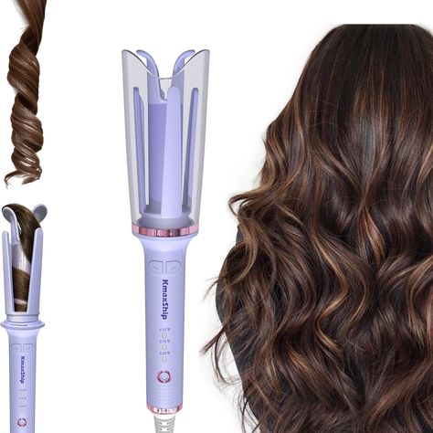 PRICES MAY VARY. OPTIMIZED FOR ALL HAIR LENGTH - Compared to those self curling hair curler with 70mm barrels, KmaxShip automatic rotaing hair curler is an extension version with 85mm curling wand, perfect for not only shoulder and medium length hair, but also for long hair. NO MORE SCALDS - The automatic curler is designed with a removable transparent anti-scald shield, no worries about burning your finger or face, also there is no need to protect your dresser with a mat or pad thing. With the Birthday Workout, Automatic Curler, Long Hair Styling, Best Curling Iron, Curl Iron, Hair Curler Wand, Best Hair Curler, Curlers For Long Hair, Good Curling Irons