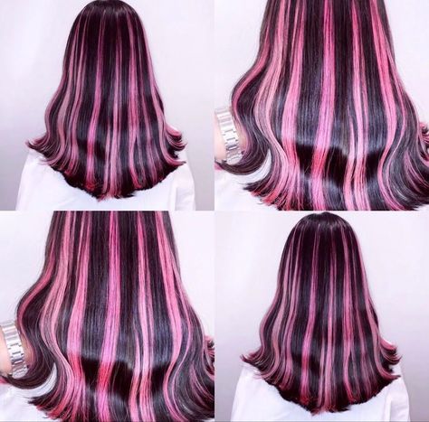 Monster High Hair Dye, Draculaura Hairstyle, Draculaura Inspired Hair, Draculaura Hair, Monster High Hair, Pink And Black Hair, Egirl Style, Pink Hair Dye, Gothic Hairstyles