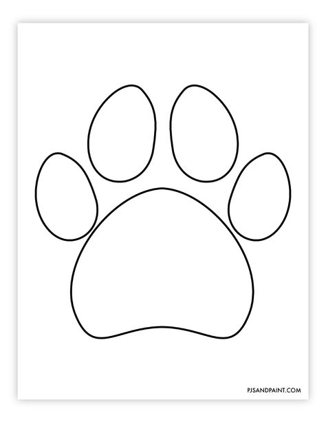 paw print template Paw Print Name Craft Preschool, Paw Print Coloring Pages, Paw Print Stencil Free Printable, Paw Print Template Free Printable, Animal Footprints Printable, Printable Paw Prints, Bear Dot To Dot, Paw Print Template, Paw Print Art Diy