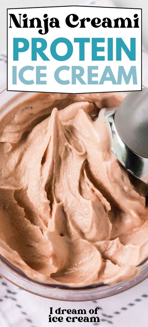 Creami Protein Ice Cream, Ice Cream Maker Recipes Healthy, Ninja Ice Cream Recipe, Protein Ice Cream Recipe, Protein Ice Cream Recipes, Healthy Ice Cream Recipes, Chocolate Protein Shakes, Easy Ice Cream Recipe, Ice Cream Maker Recipes