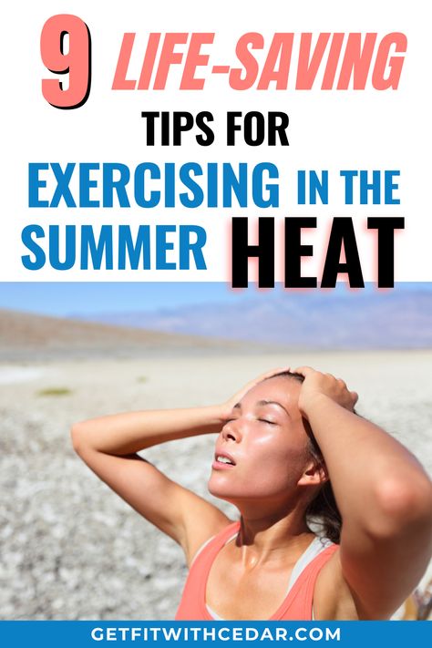 exercising in the summer heat Ways To Stay Cool In The Heat, How To Stay Cool In The Heat Outside, How To Stay Cool In The Heat, Summer Workouts, Certified Personal Trainer, Summer Workout, Hot And Humid, Running Tips, Beat The Heat